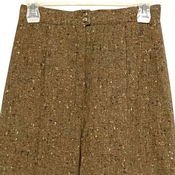TJ Womens Tweed Pants Size 9 to 10 Beige Twee Light Academia Citycore Anglocore - Picture 2 of 8